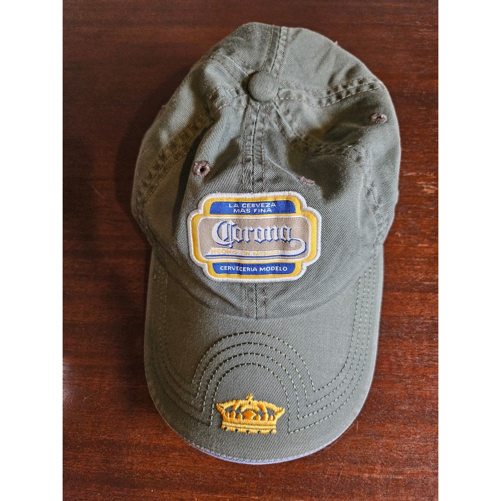 American Needle Corona Beer Hat Mens Adjustable Green Embroidered Logo Cap